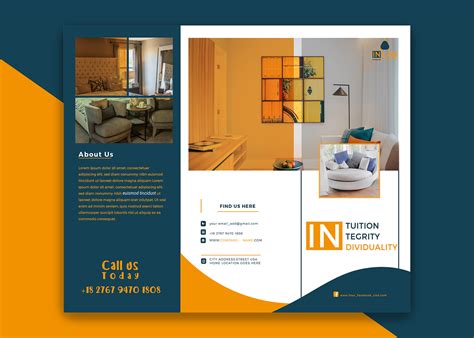 Interior Design Service Tri Fold Brochure Template - Riset