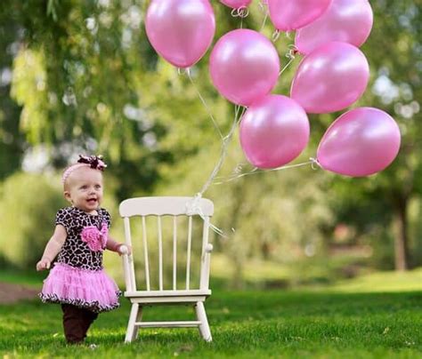 1 Year old Baby Girl Photoshoot ideas at Home