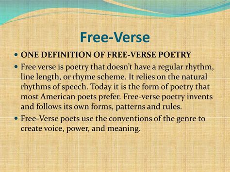 PPT - Writing Free-Verse PowerPoint Presentation, free download - ID:1559782