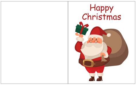 Christmas Card Templates - 10 Free PDF Printables | Printablee