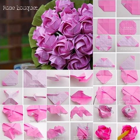 how to make origami flowers out of tissue paper - step by step instructions