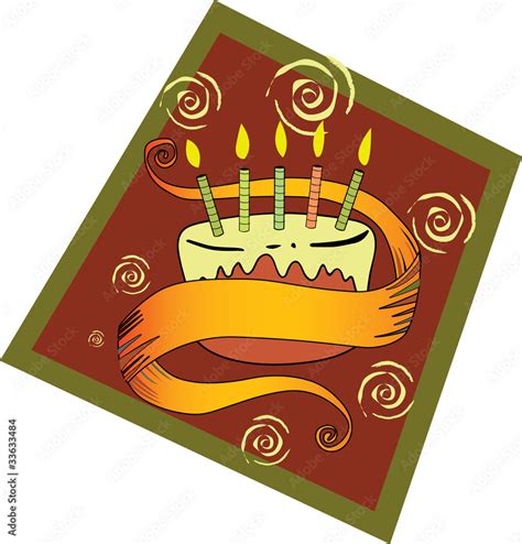 Birthday Cake Clip Art / Vector Image Stock Vector | Adobe Stock