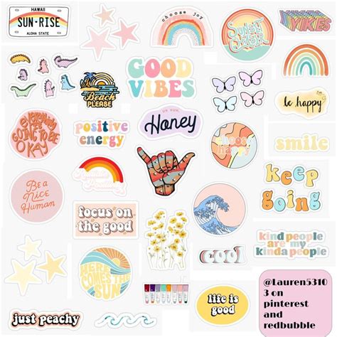 Cute Colorful Stickers | Cute laptop stickers, Iphone case stickers, Aesthetic stickers