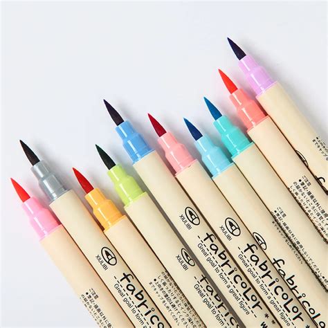 10 pcs /Lot Color Soft brush pen Calligraphy marker pens For Stationery School Supplies-in Gel ...