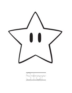 Super Mario Star Coloring Coloring Pages