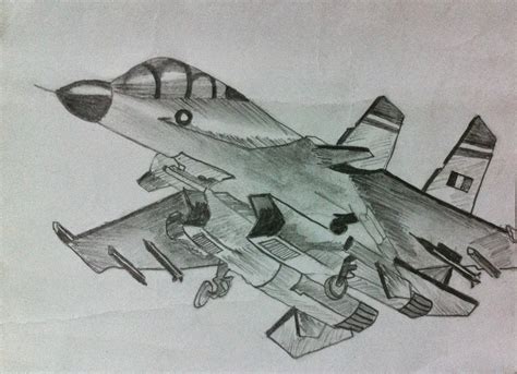 4 Best Pencil Shading Sketch Techniques To Draw A Jet Plane | Bike Car Art Photos Images ...