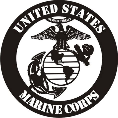 Usmc Logo Black And White