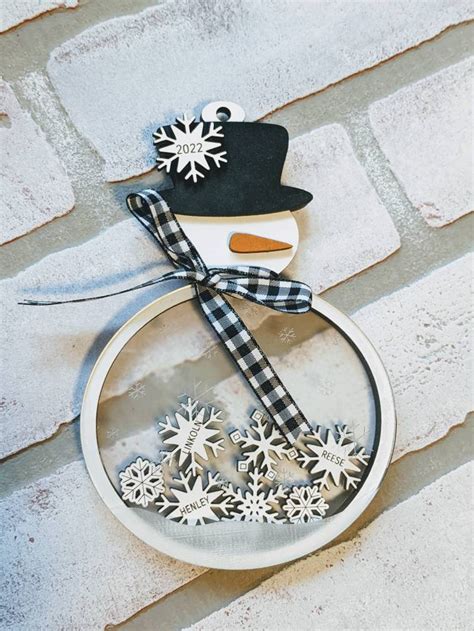 Personalized Snowman Christmas Ornament - Etsy