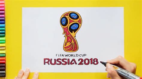 How to draw FIFA World Cup 2018 Logo