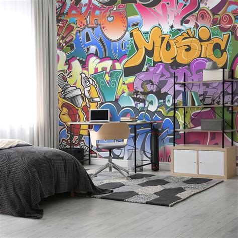 Walltastic Street Graffiti Wall Mural 244 x 305cm | Wilko