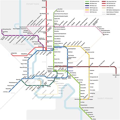 ARL Airport Rail Link Bangkok Map