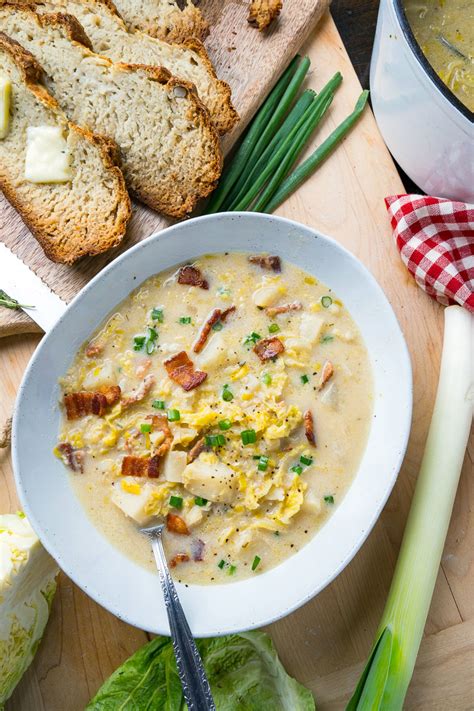 Colcannon Soup (aka Irish Potato and Cabbage Soup with Bacon) - Closet Cooking