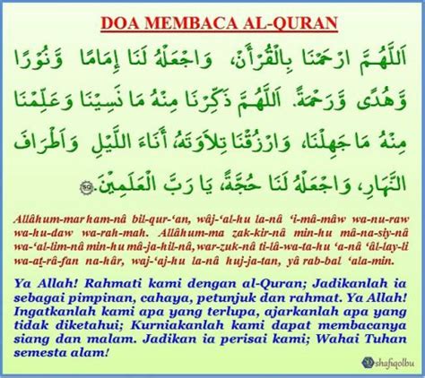 Doa Selepas Baca Al Quran - gyosil web