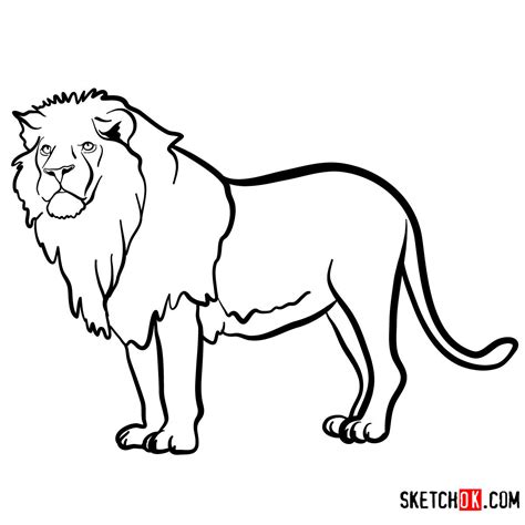 Standing Lion Drawing | Free download on ClipArtMag