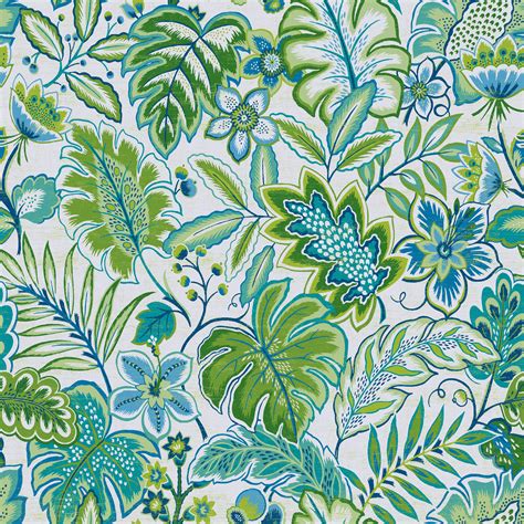 Tropical Print Cotton Fabric By The Yard - Draw-level