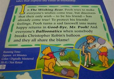 Vintage Walt Disney Winnie the Pooh POOH WISHES Friendship Vhs - Etsy