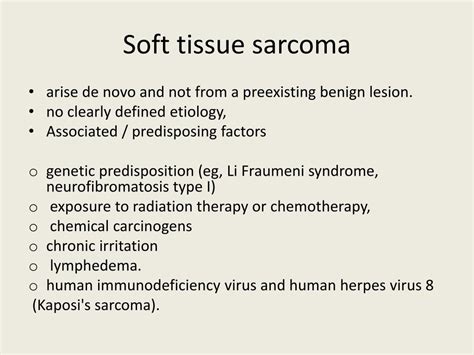 PPT - Soft tissue sarcoma PowerPoint Presentation, free download - ID:2178407