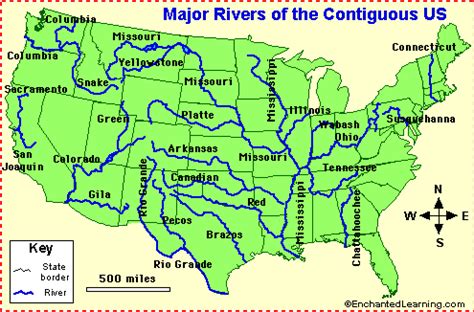 River Map Of America - Viole Jesselyn