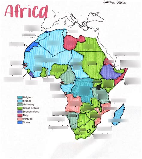 APWH Ch 24 Africa Imperialism Map - Names of States Diagram | Quizlet