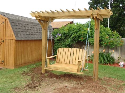 Woodwork Pergola Swing Plans PDF Plans | Pergola swing, Outdoor pergola, Pergola