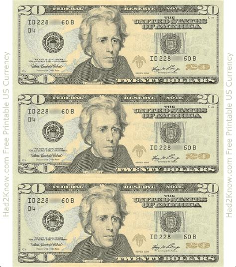 Printable Dollar Bills | TUTORE.ORG - Master of Documents