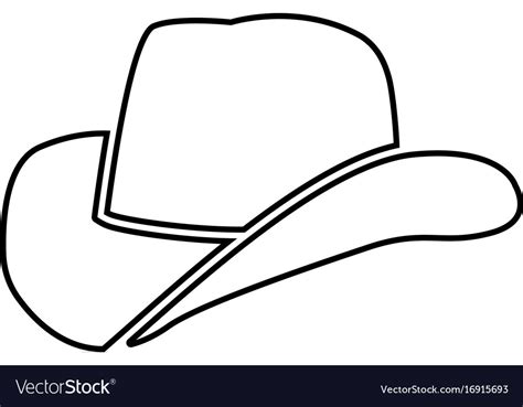 Cowboy hat black color icon Royalty Free Vector Image