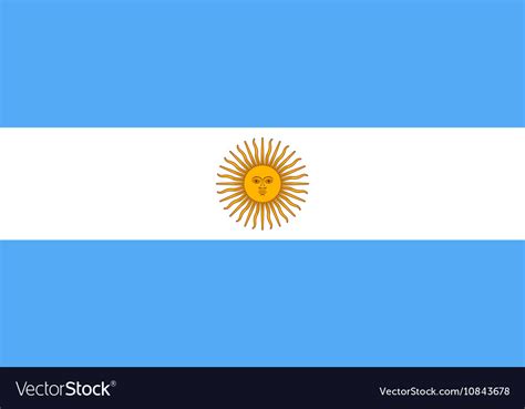 Flag of argentina in correct proportion and colors