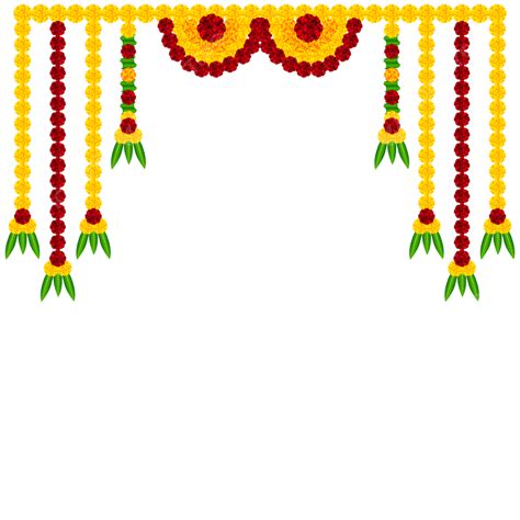 Marigold Toran Decoration Hindu Festival Border Vector Design, Marigold Flowers, Marigold ...