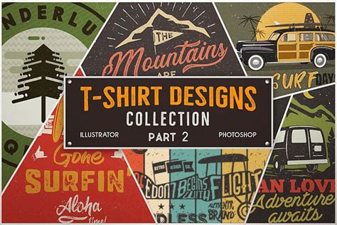 Vintage T-Shirt Designs Bundle SVG Retro (258577)