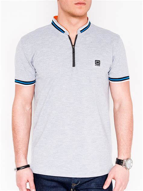 Men's plain polo shirt S916 - grey | MODONE wholesale - Clothing For Men