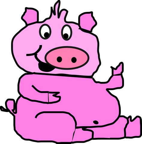 Clipart - Pink pig