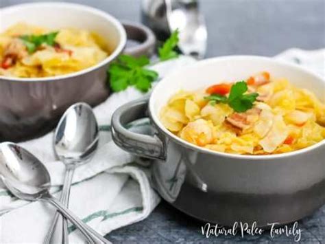 Hearty Cabbage Bacon Soup - Natural Paleo Family