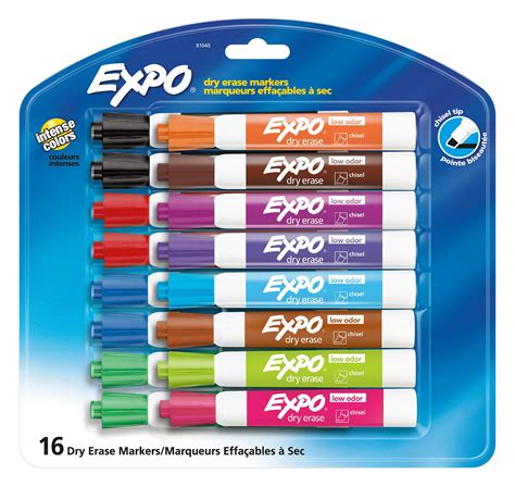 Pens, Pencils & Markers Business & Industrial Chisel Tip Expo Low-Odor Dry Erase Markers 16-Pack ...