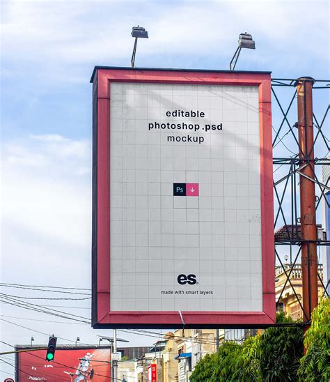 Vertical Billboard Mockup (PSD)