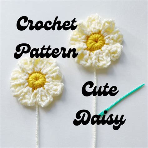 Crochet Daisy Pattern Crochet Flower Applique - Etsy