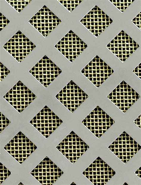 Stainless Steel Grill, Lattice Stainless 1X1M With Brass Backing Mesh Cut To Size