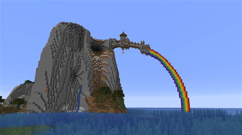 Rainbow arch house : r/Minecraft