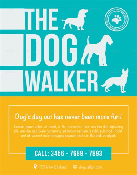 Effective Dog Walking Flyer: design and content tips