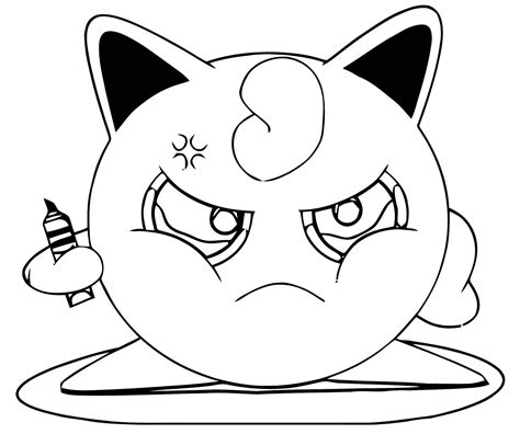 Pokemon Jigglypuff Coloring Pages to Print - Free Pokemon Coloring Pages