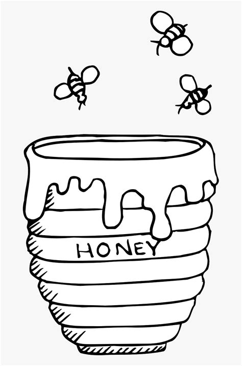 Honey Jar Drawing - Winnie The Pooh Honey Pot Clip Art | Dekorisori