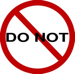 Do Not Use Sign Clip Art - ClipArt Best