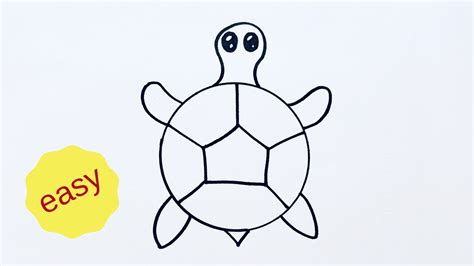 Seaturtle drawing easy - fastopia