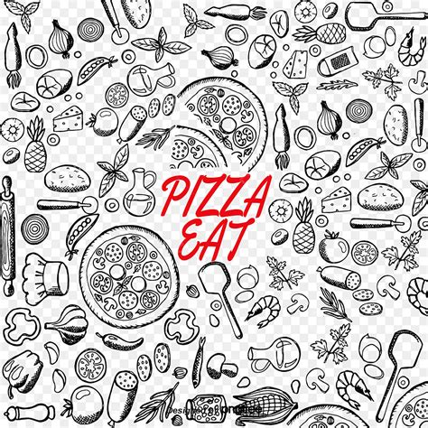 Vector Pizza Background, Pizza Drawing, Background, Hd PNG Transparent Clipart Image and PSD ...