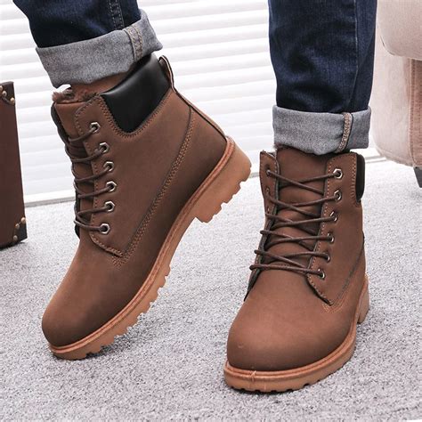 Aliexpress.com : Buy Men Winter Boots 2016 new PU Leather men boots Hot Sell Plus cotton snow ...