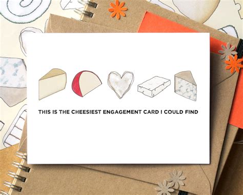 Cheesy Engagement Card Funny Engagement Card card for