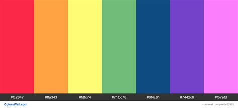 Rainbow colors palette Pantone style | Rainbow colors, Color palette, Palette