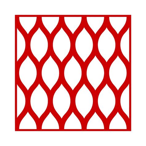 Simplified Latticework with Border in Red Digital Art by Custom Home Fashions - Fine Art America