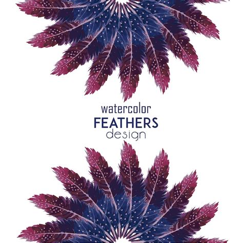 Watercolor feathers background Vector | Free Download