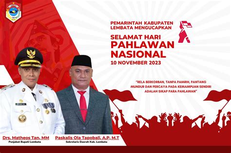 Selamat Hari Pahlawan Nasional | PEMERINTAH KABUPATEN LEMBATA NTT