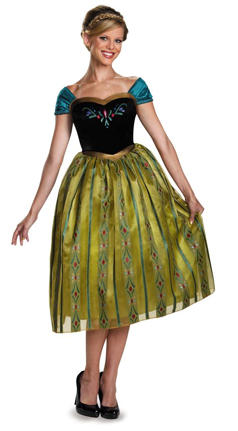 INCLUDES: FROZEN - ANNA CORONNATION DELUXE COSTUME (ADULT) - DISNEY'S PRINCESSES / WOMEN / DISNEY